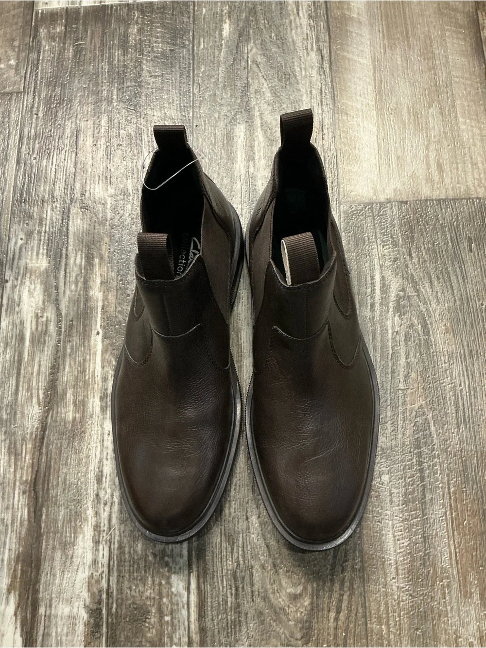 Clarks Men's Dark Brown Leather Chukka Chelsea Boots